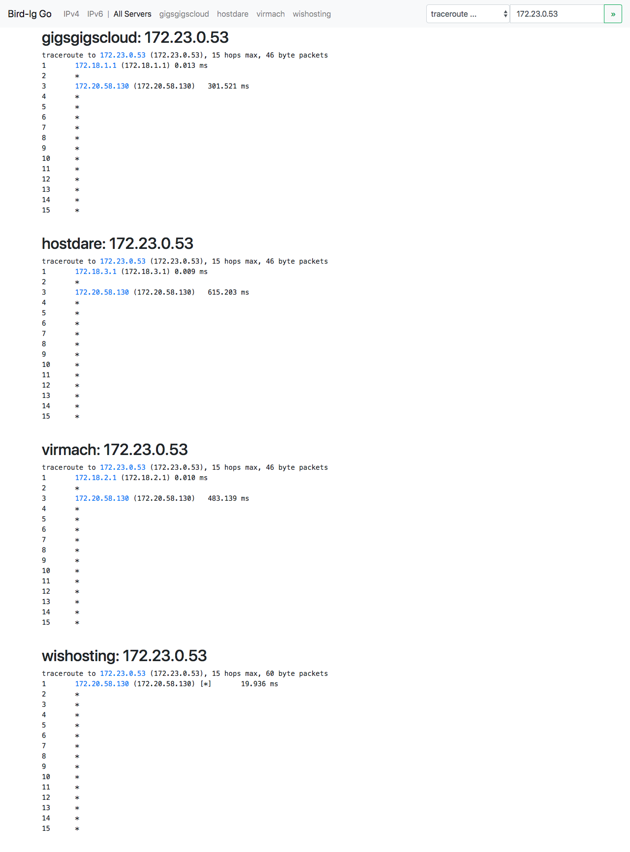 Traceroute 输出